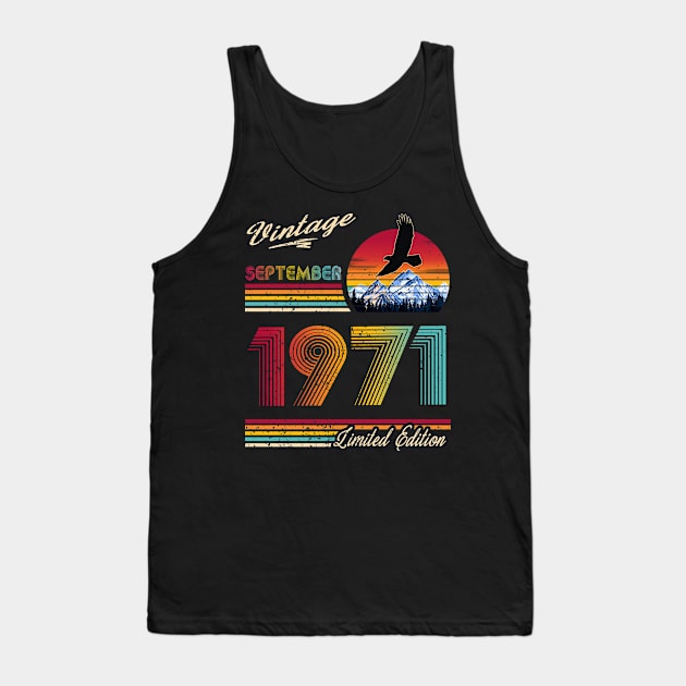 September 1971 Birthday Tank Top by Green Splash